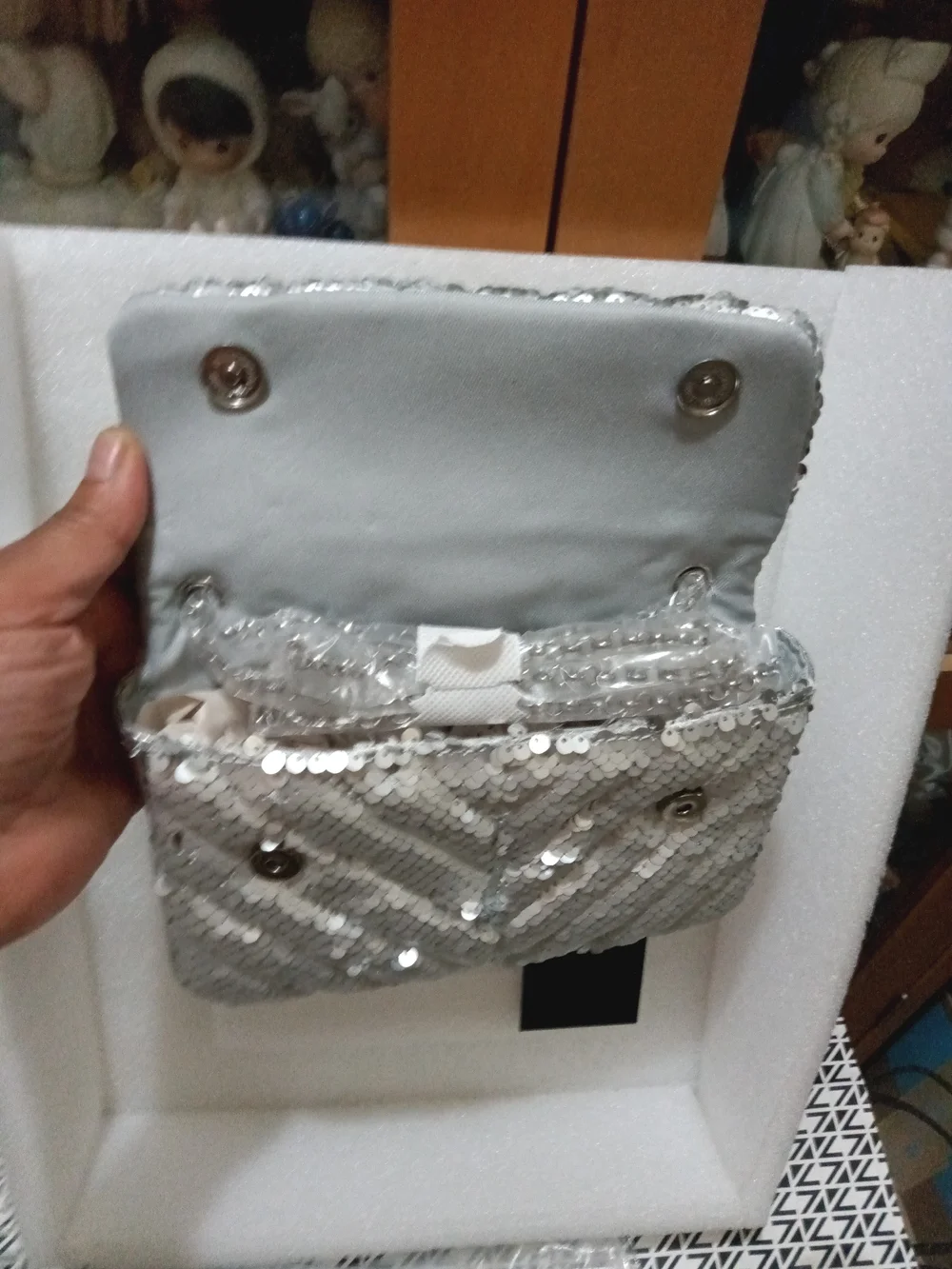 Silver Sequin Crossbody - NWT